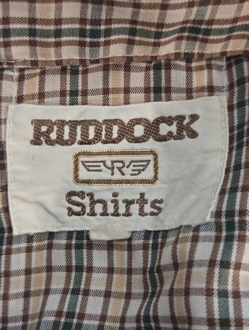 Ruddock Men's Brown Plaid Casual Button-Down Shirt Sz XL